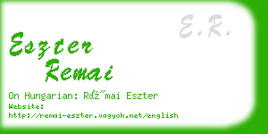 eszter remai business card